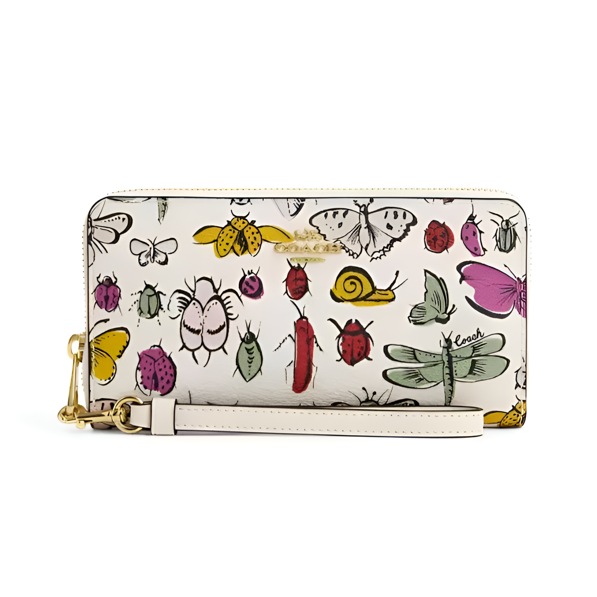 Coach Slim Zip Wallet With Floral Creature Print - MLT - Multi