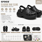 Crocs Baya Platform Clogs - BLK
