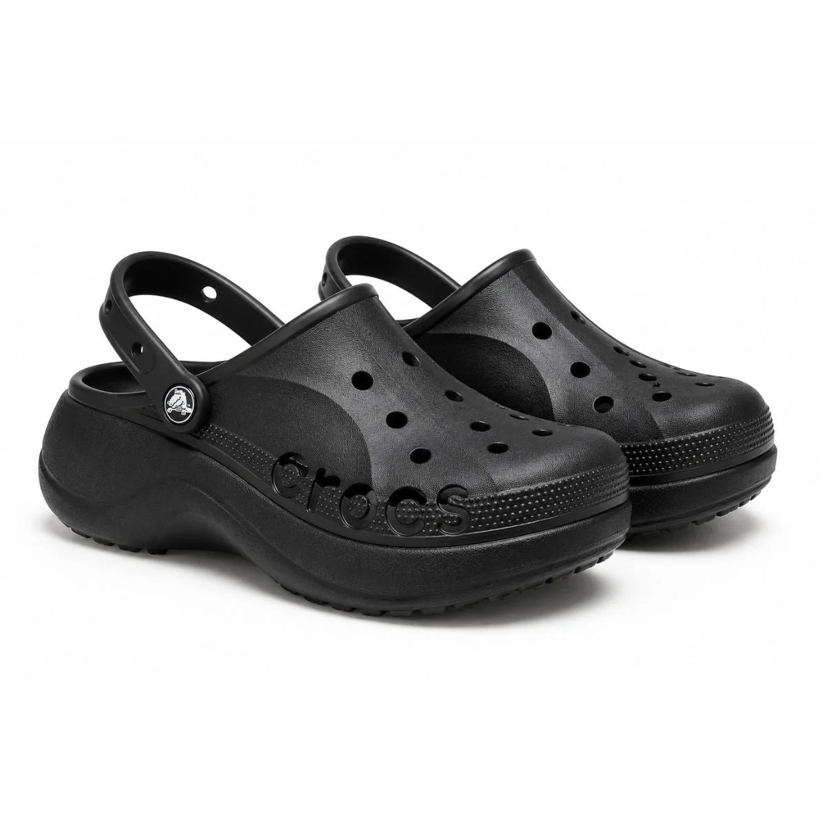 Crocs Baya Platform Clogs - BLK