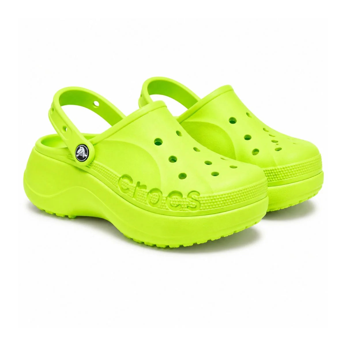 Crocs Baya Platform Clogs - NGR - Neon Green / 35-36