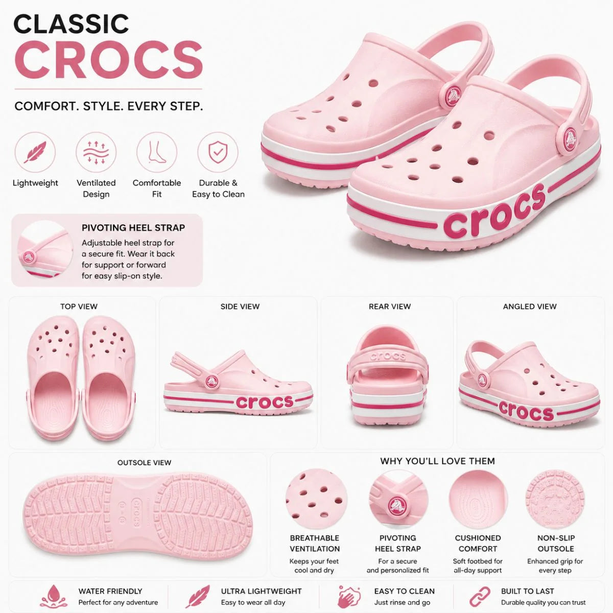 Crocs Bayaband Clog Women-PNK