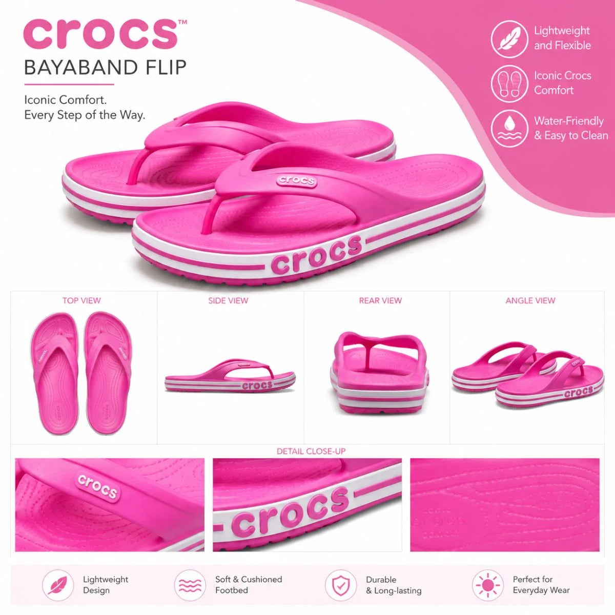 Crocs Bayaband Flip Women - PNK