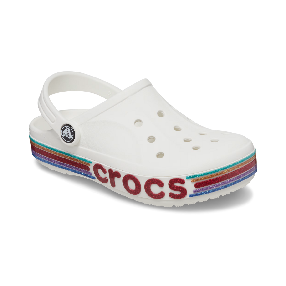 Crocs Bayaband Rainbow Glitter Clog Kids - WHT