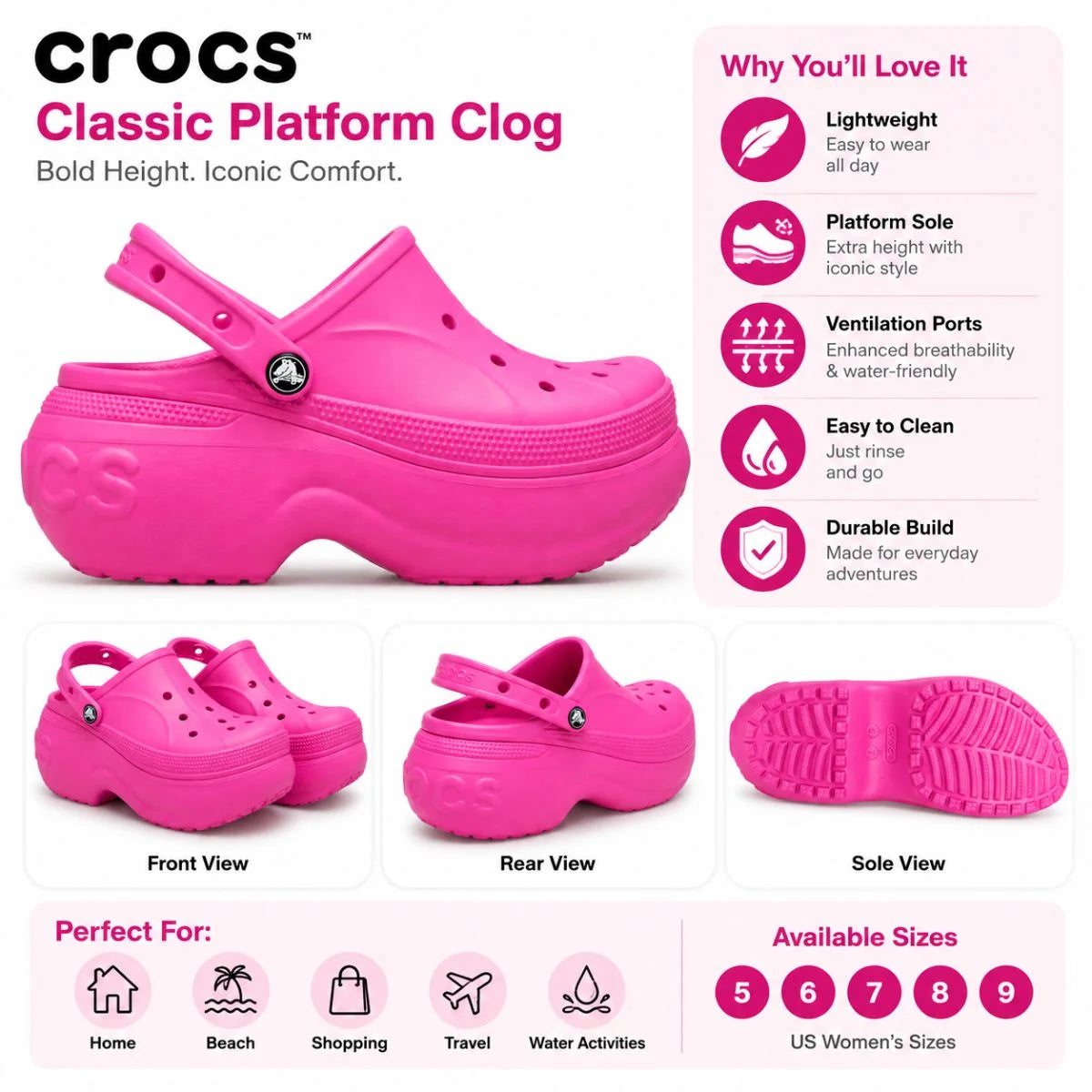 Crocs Bella Clog Women - PNK