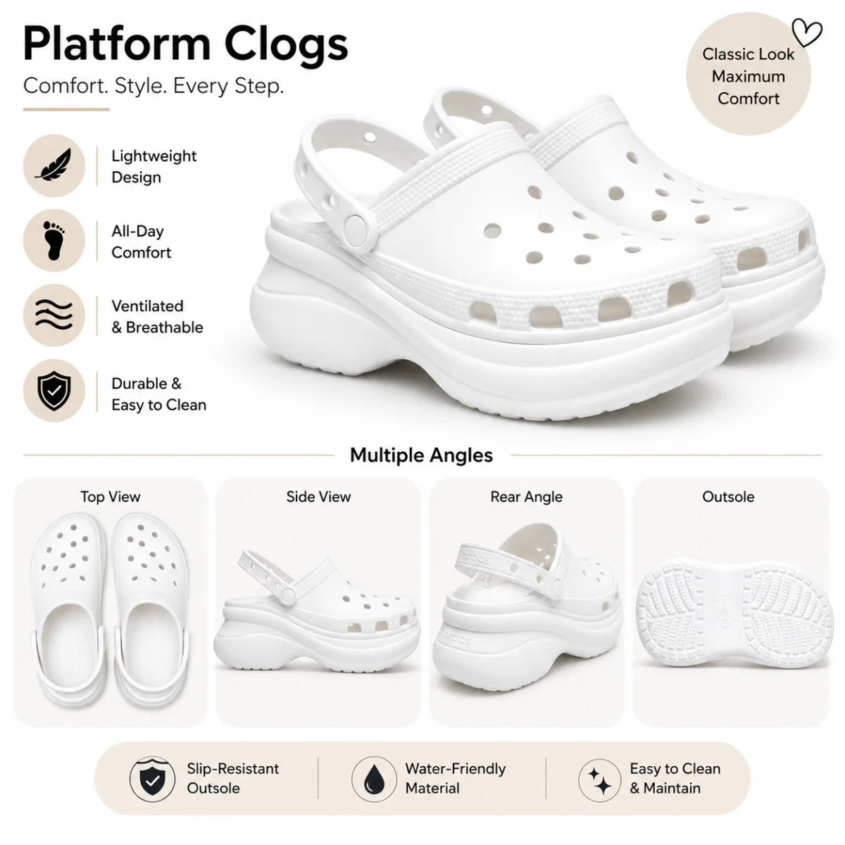 Crocs Bella Clog Women - WHT
