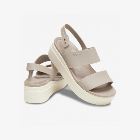 Crocs Brooklyn Low Wedge Women Sandals - BEG