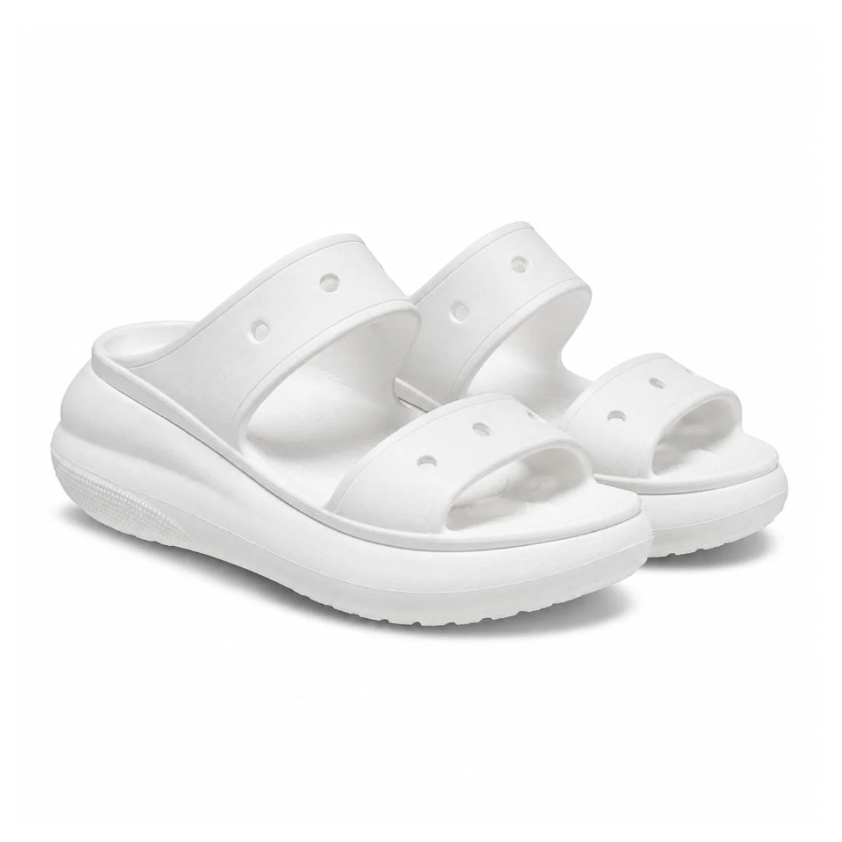 Crocs Classic Crush Shimmer Women Sandal - WHT - White / 36-37