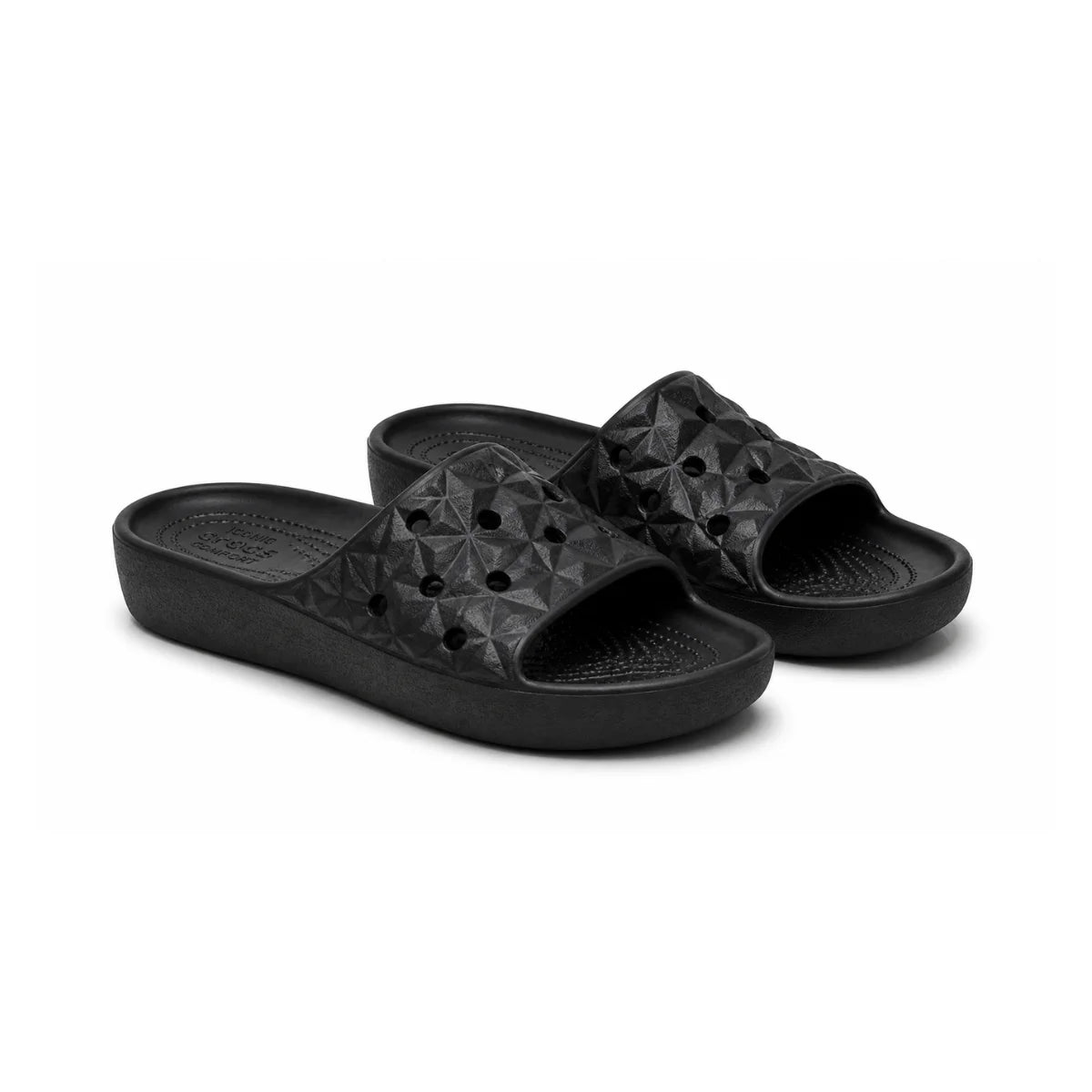Crocs Classic Geometric V Slide Women - BLK - Black / 34-35