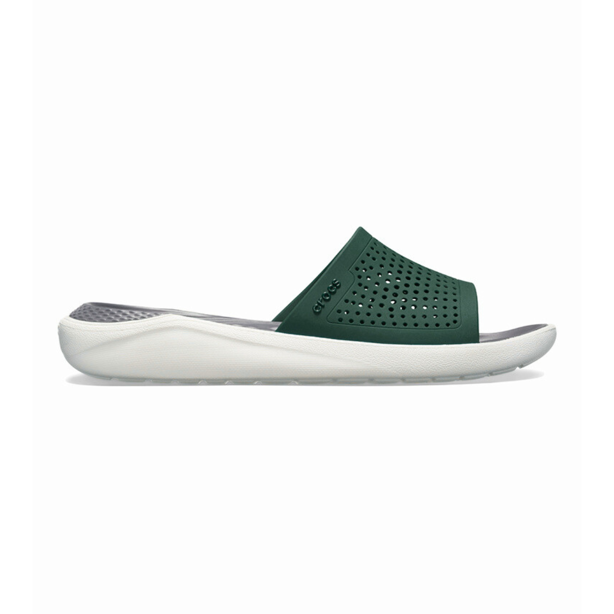 Crocs LiteRide Men Slipper - OLVGRY - Olive/Gray / 41-42