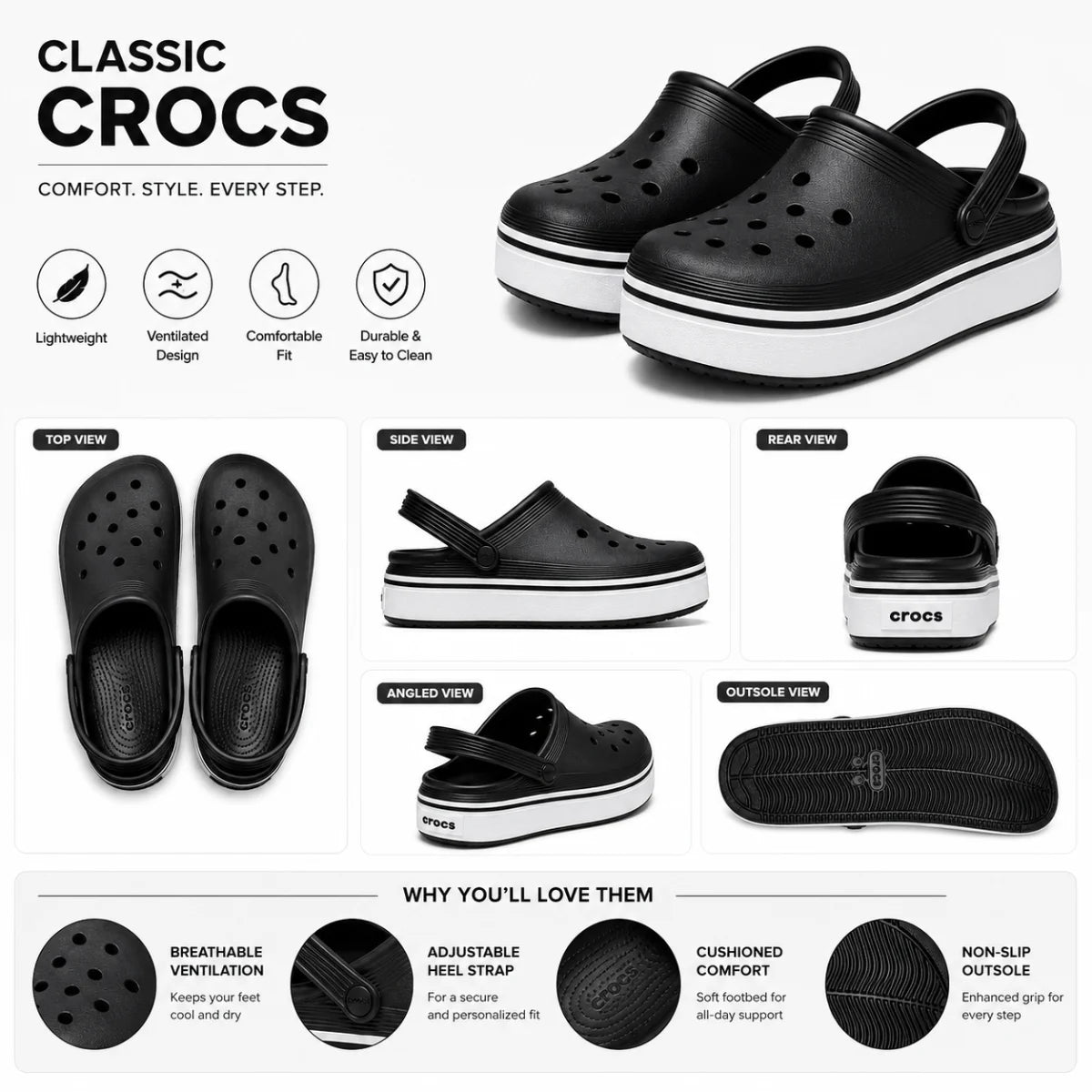 Crocs Off Court Clog - BLK