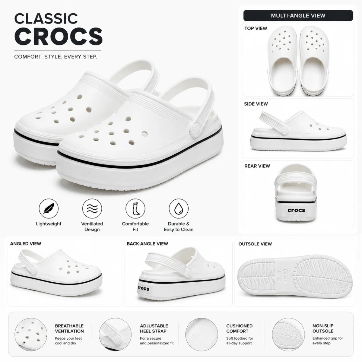 Crocs Off Court Clog - WHT