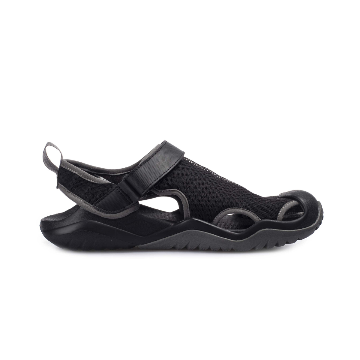 Crocs Swiftwater™ Mesh Deck Sandal Men - BLKGRY - Black/Gray / 41-42