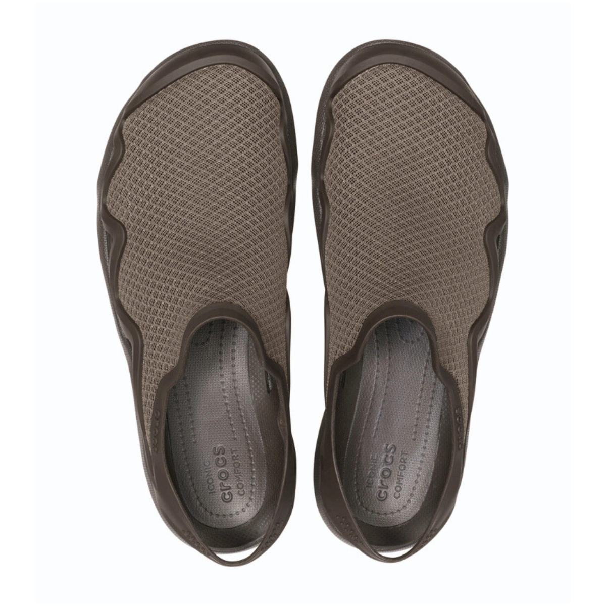 Crocs Swiftwater Mesh Wave Round Toe Sandals - BRN