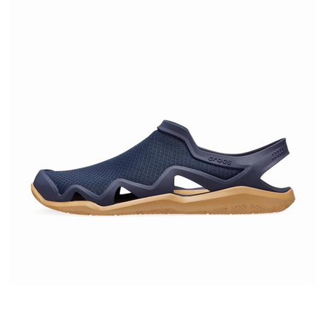 Crocs Swiftwater Mesh Wave Round Toe Sandals - NVYTAN - Navy/Tan / 42-43