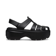 Crocs unisex-adult Stomp Fisherman Sandal Heeled Sandal - Black / 36-37