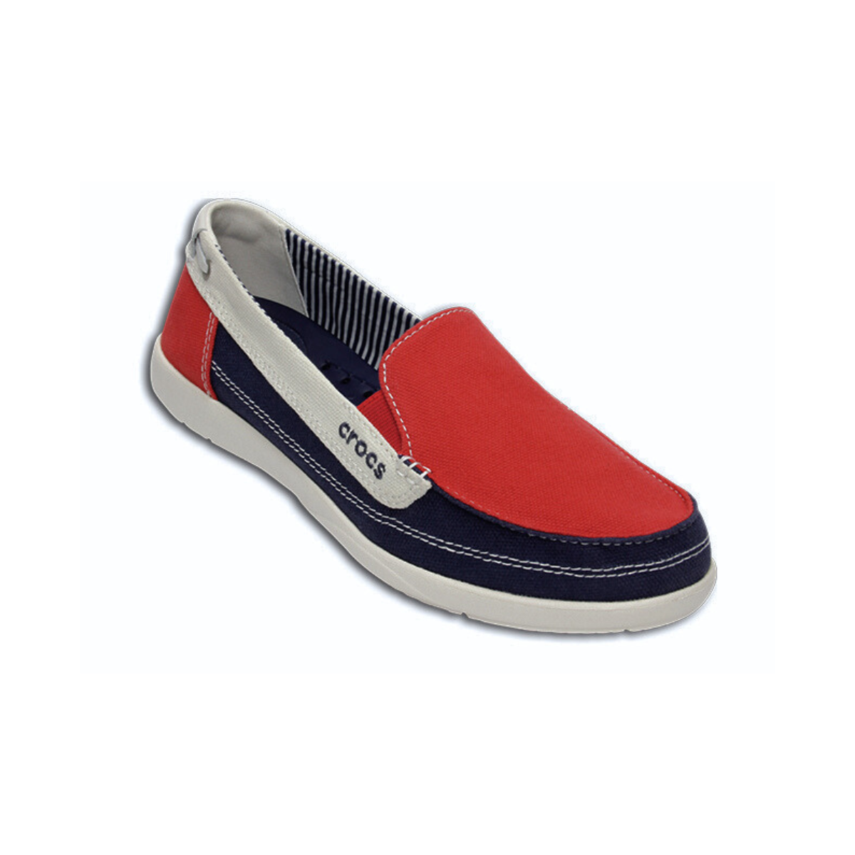 Walu Canvas Loafer Red Oyster Crocs JLOOD.COM