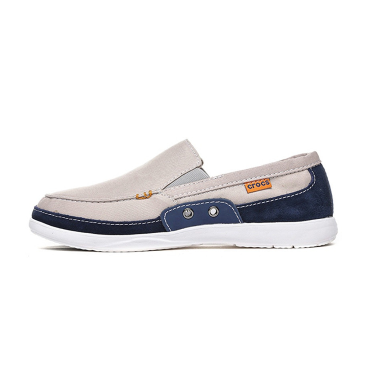 Crocs Walu Men Loafers - BEGNVY - Beige/Navy / 41-42