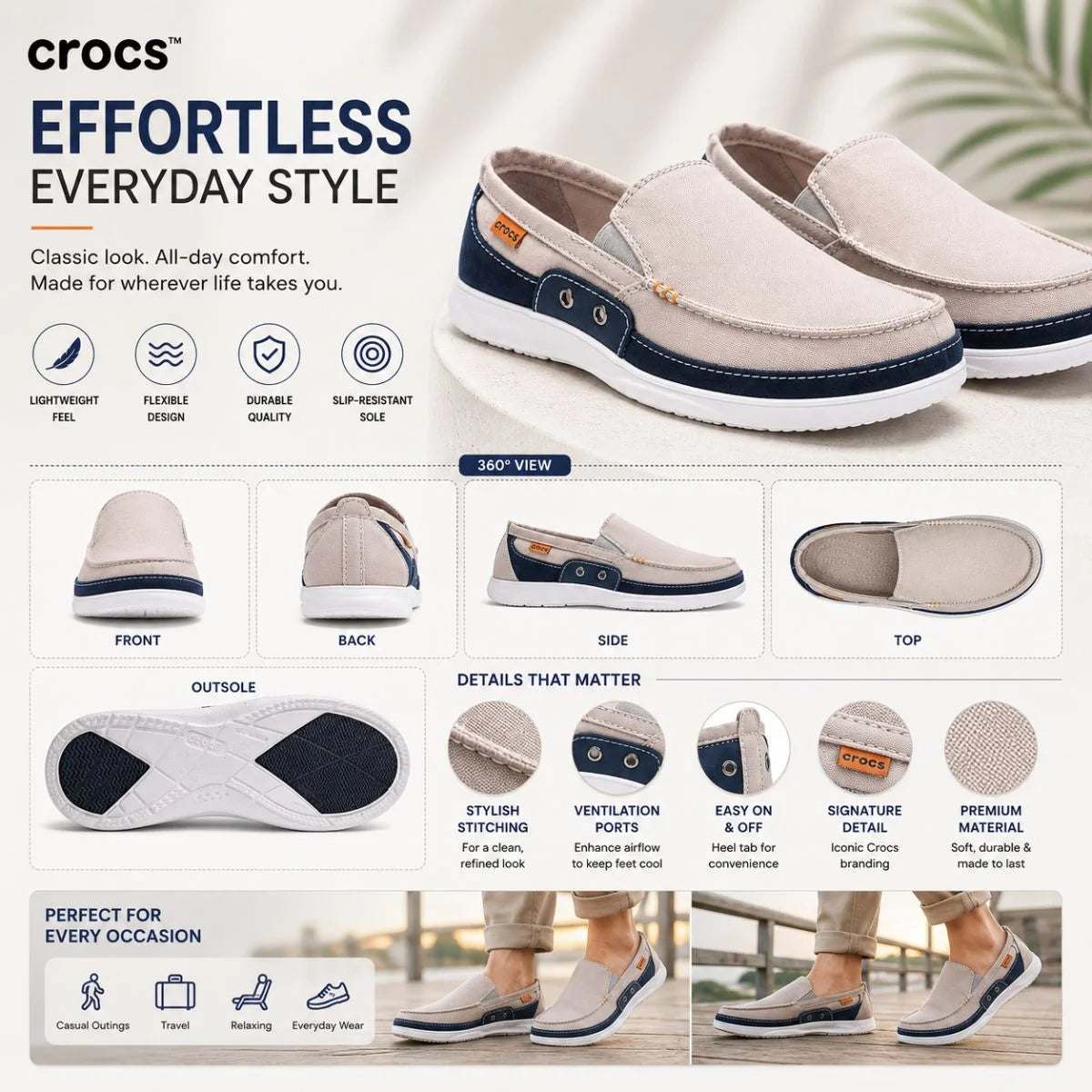 Crocs Walu Men Loafers - BEGNVY