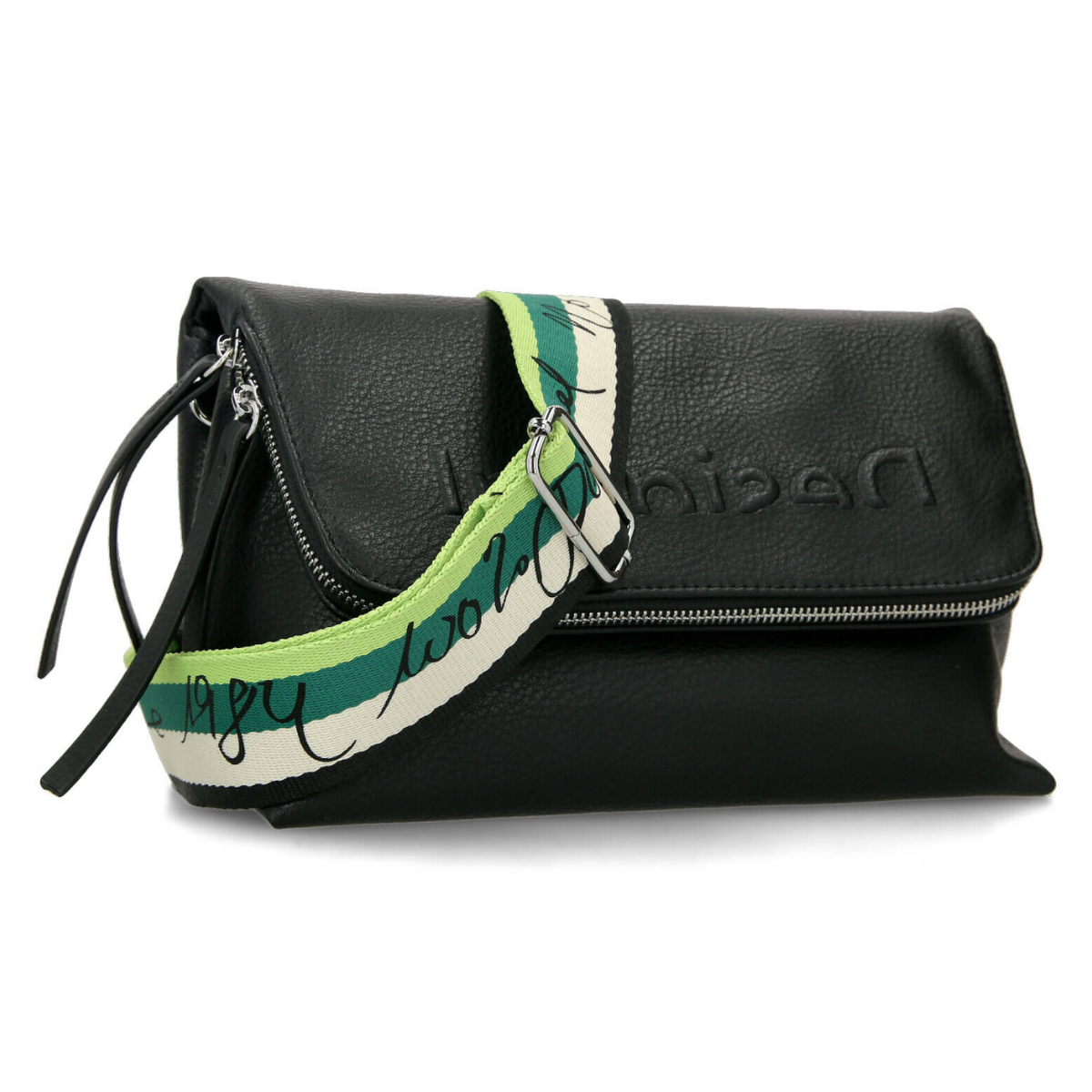 Desigual Bols_Embossed Half Venecia Logo-BLK - Black