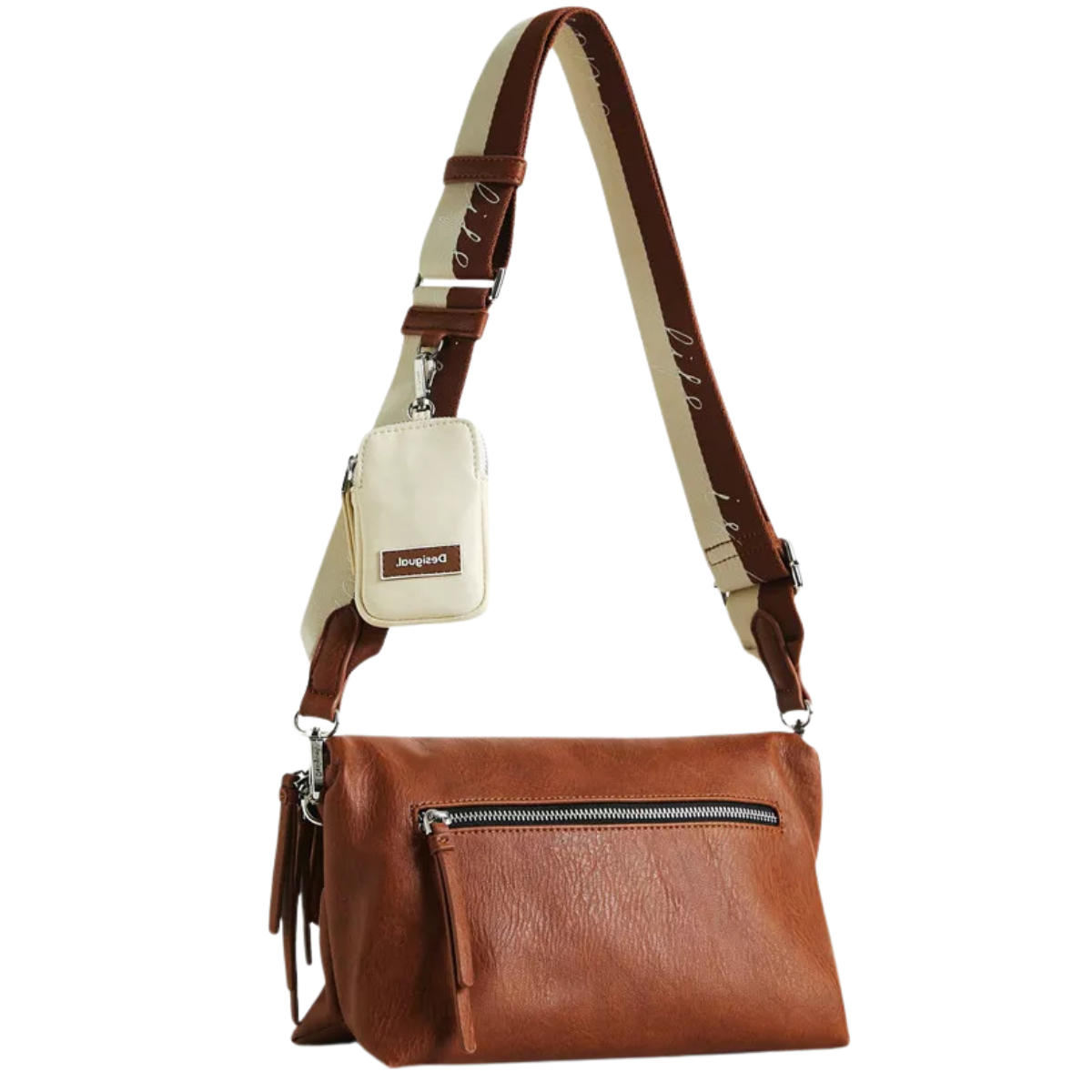 Desigual Bols_Embossed Half Venecia Logo-BRN - Brown