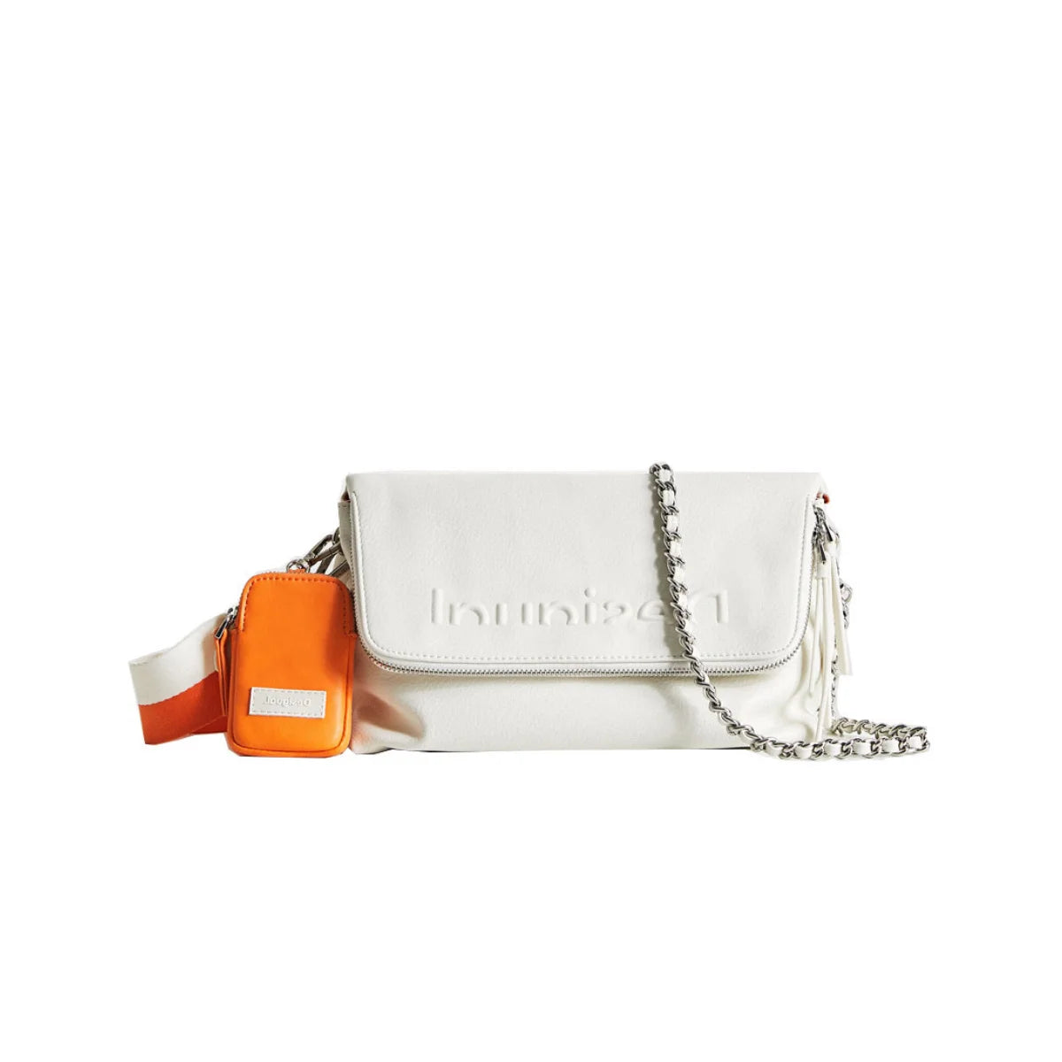Desigual Bols_Embossed Half Venecia Logo- WHT - White