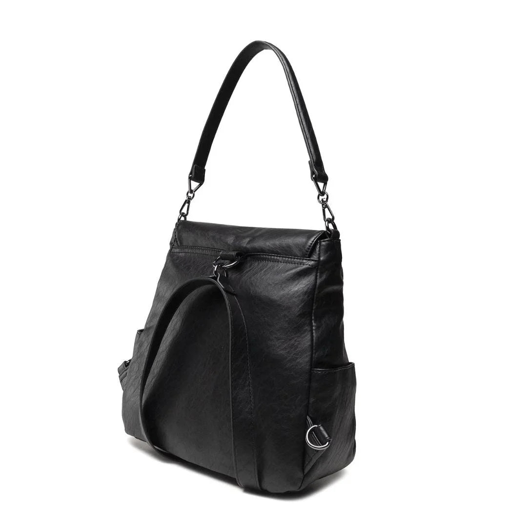 Desigual Embroidered Backpack Handbag Women - BLKFLW - Black