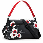 Desigual Ribbed Shoulder Bag Women - BLK - Black