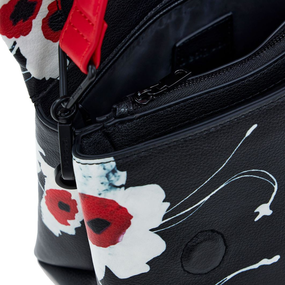 Desigual Flora shoulder bag Women - BLKRED - Black-Red