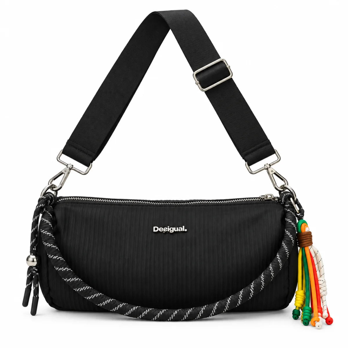 Desigual Logo Shoulder Bag Women - BLK - Black