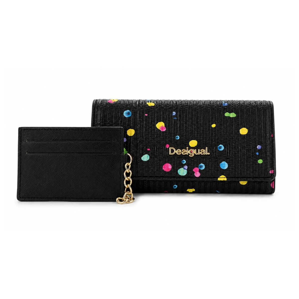 Desigual Long coin purse card-holder Wallet Women - BLK - Black