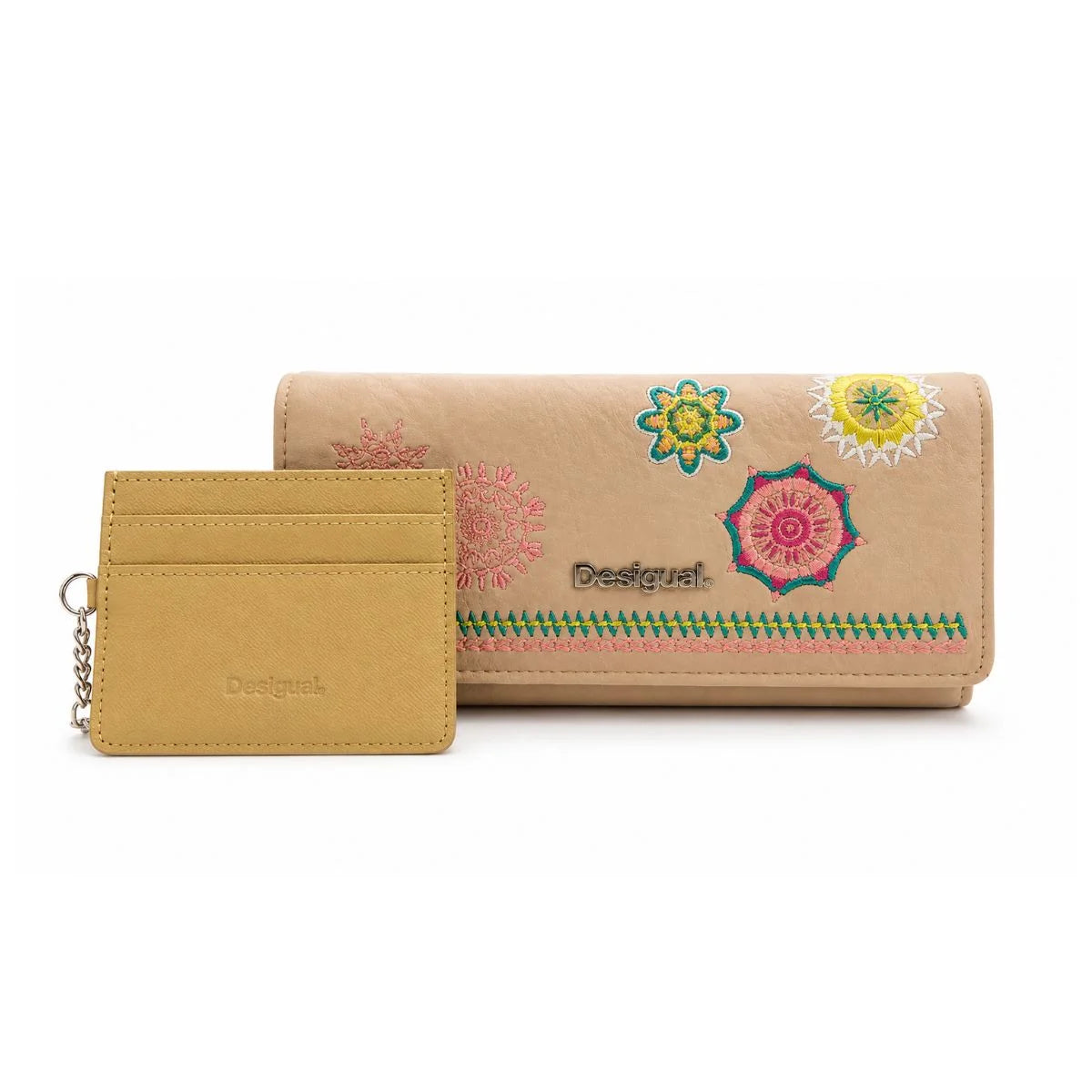 Desigual Long coin purse mandalas Wallet Women - BEG - Beige