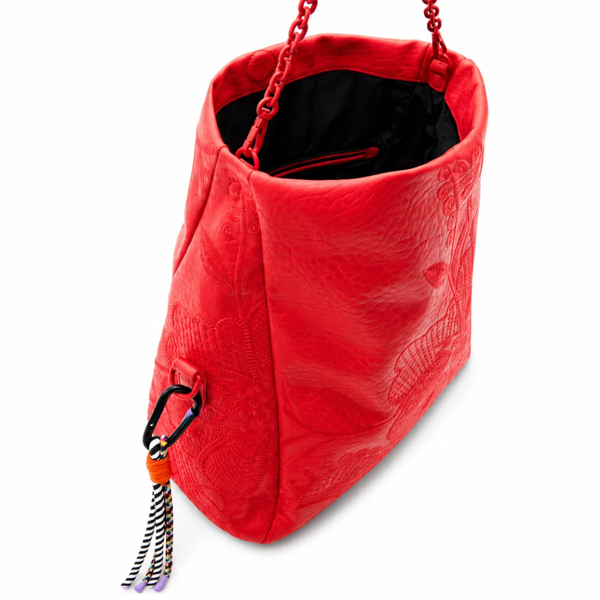 Desigual M embroidered floral shoulder bag - RED - Red