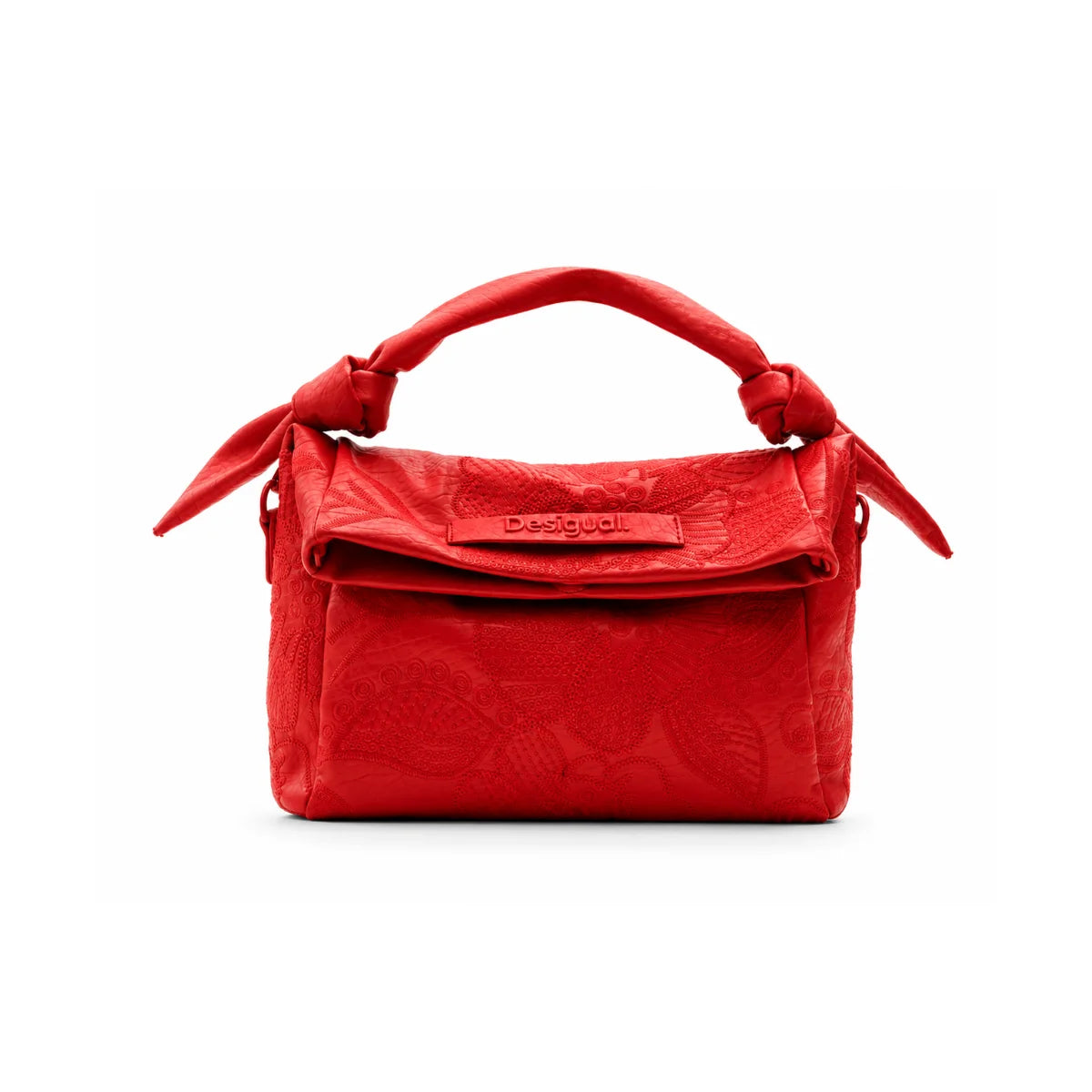 Desigual M embroidered floral shoulder bag - RED - Red
