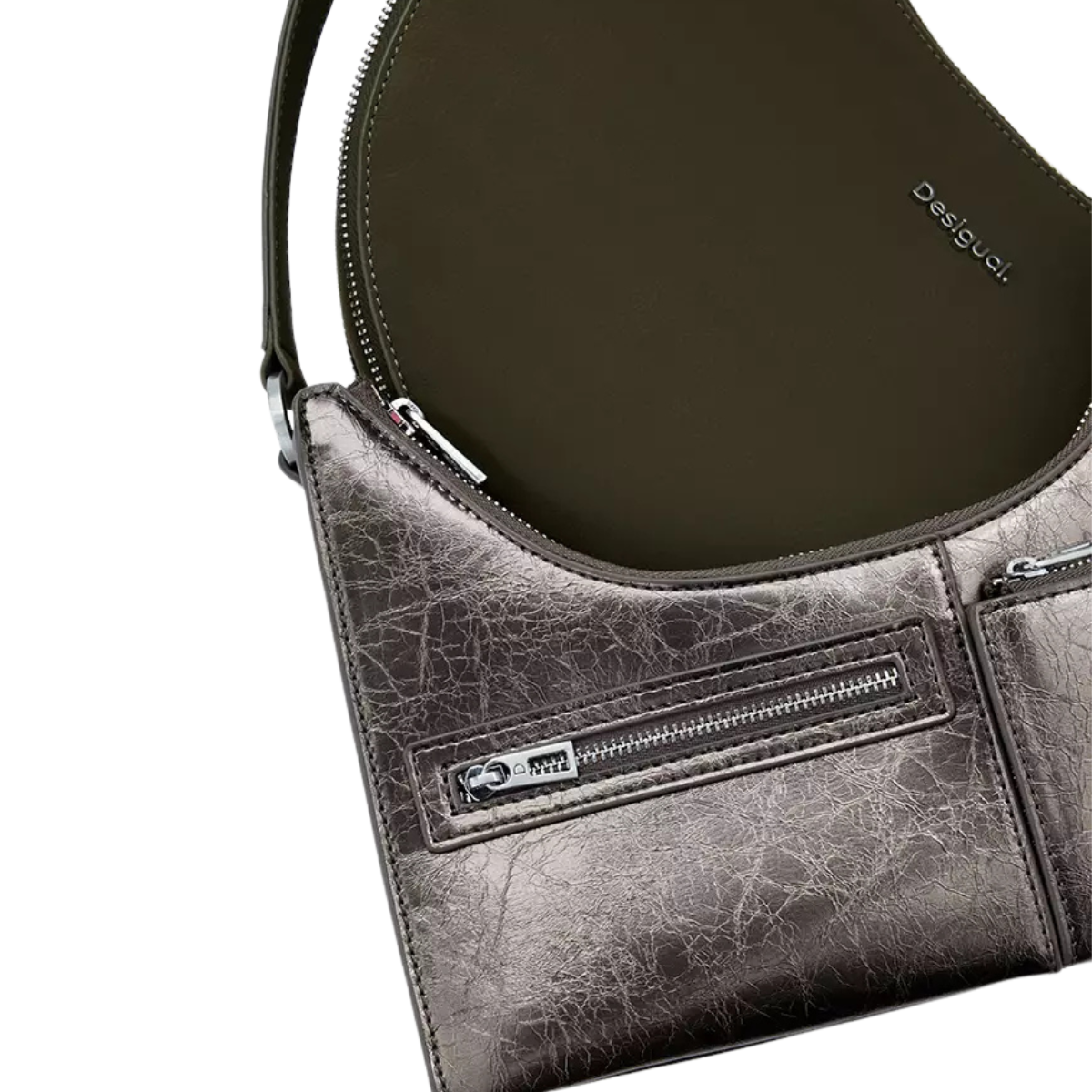 Desigual Medium detachable two-tone bag Woman - OLVSHMP - Olive