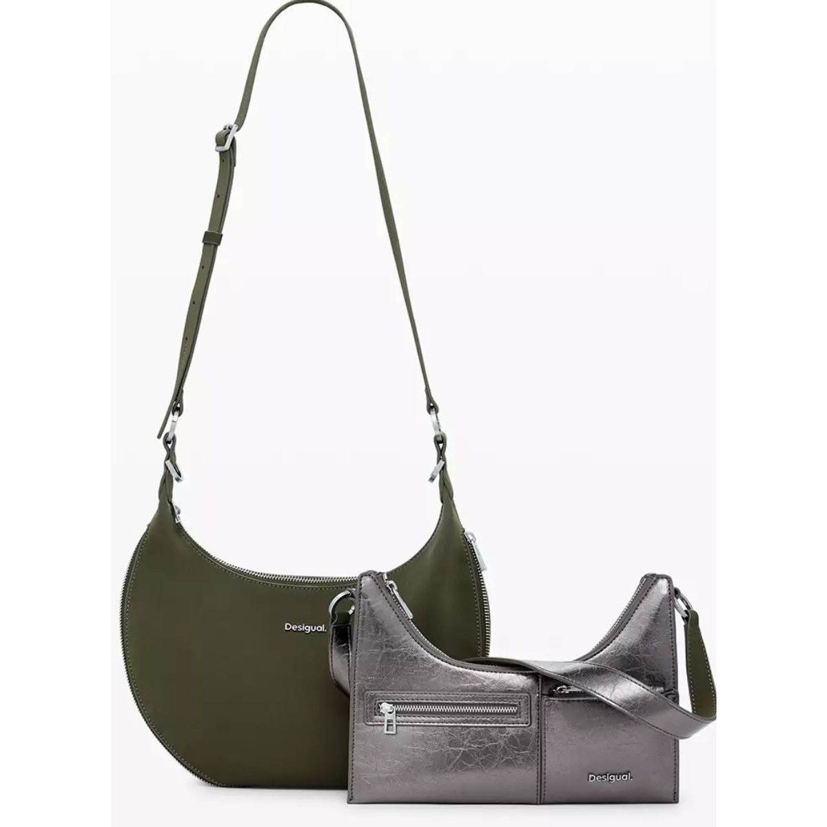 Desigual Medium detachable two-tone bag Woman - OLVSHMP - Olive