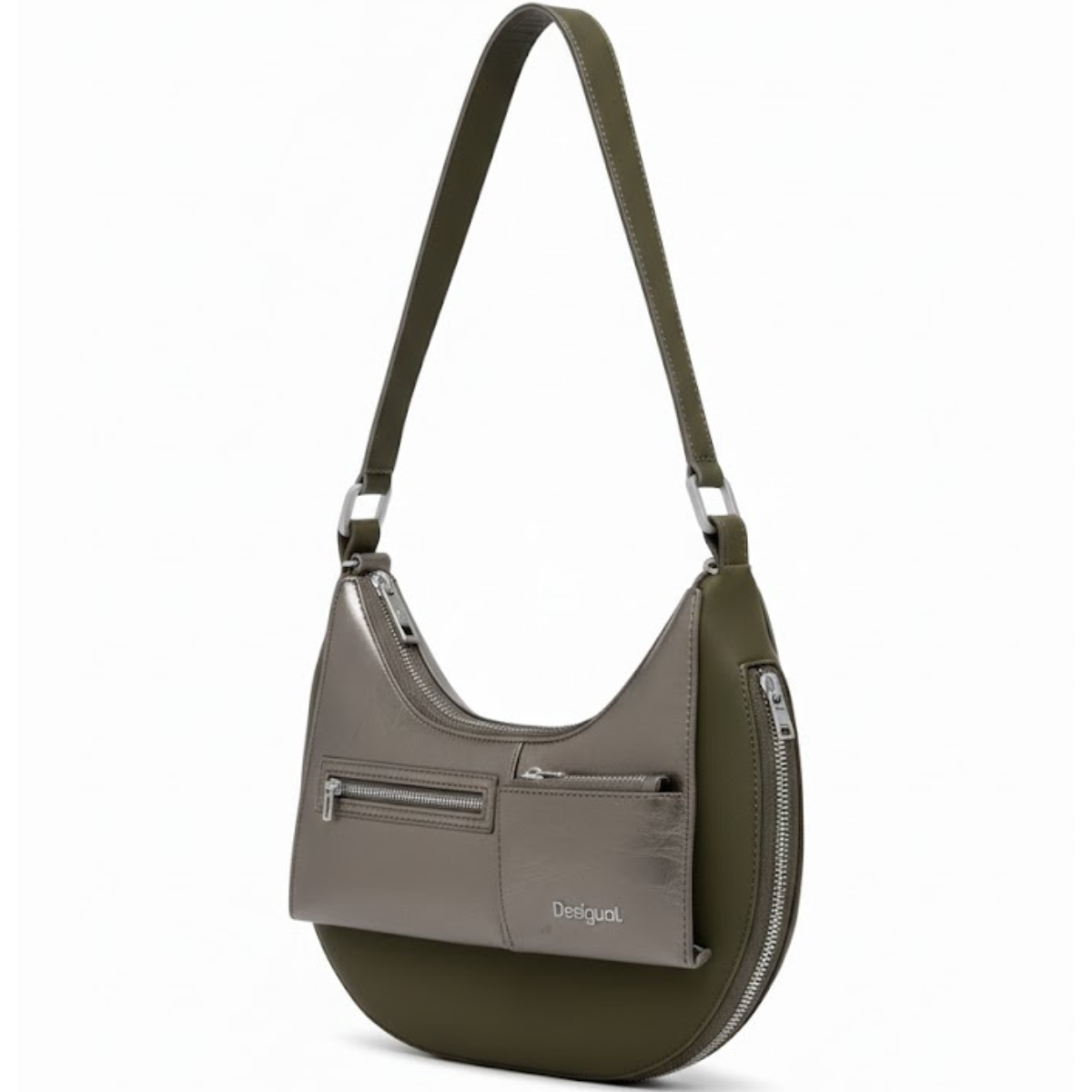 Desigual Medium detachable two-tone bag Woman - OLVSHMP - Olive