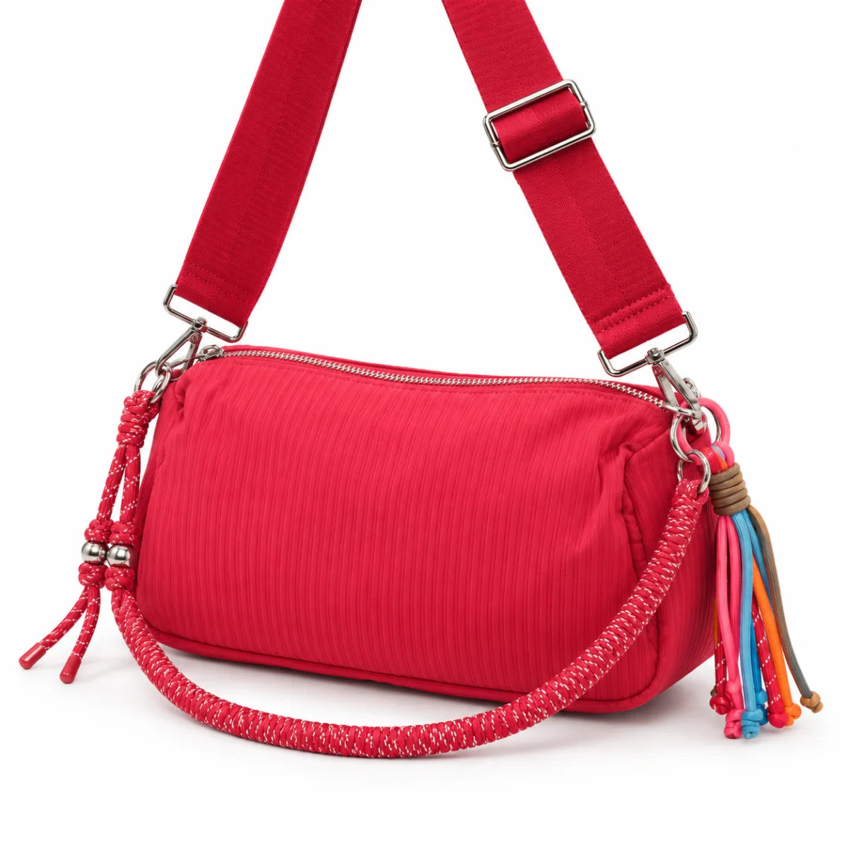 Desigual Medium Faux Leather Charm Bag Women - RED - Red