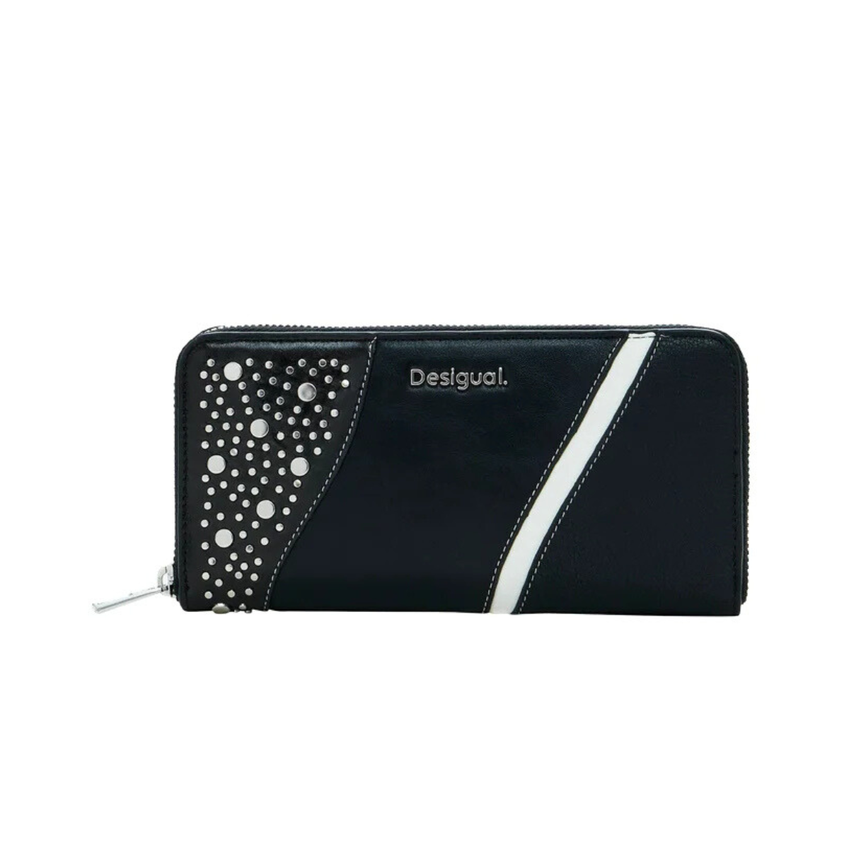 Desigual Medium studded Wallet Women - BLK - Black