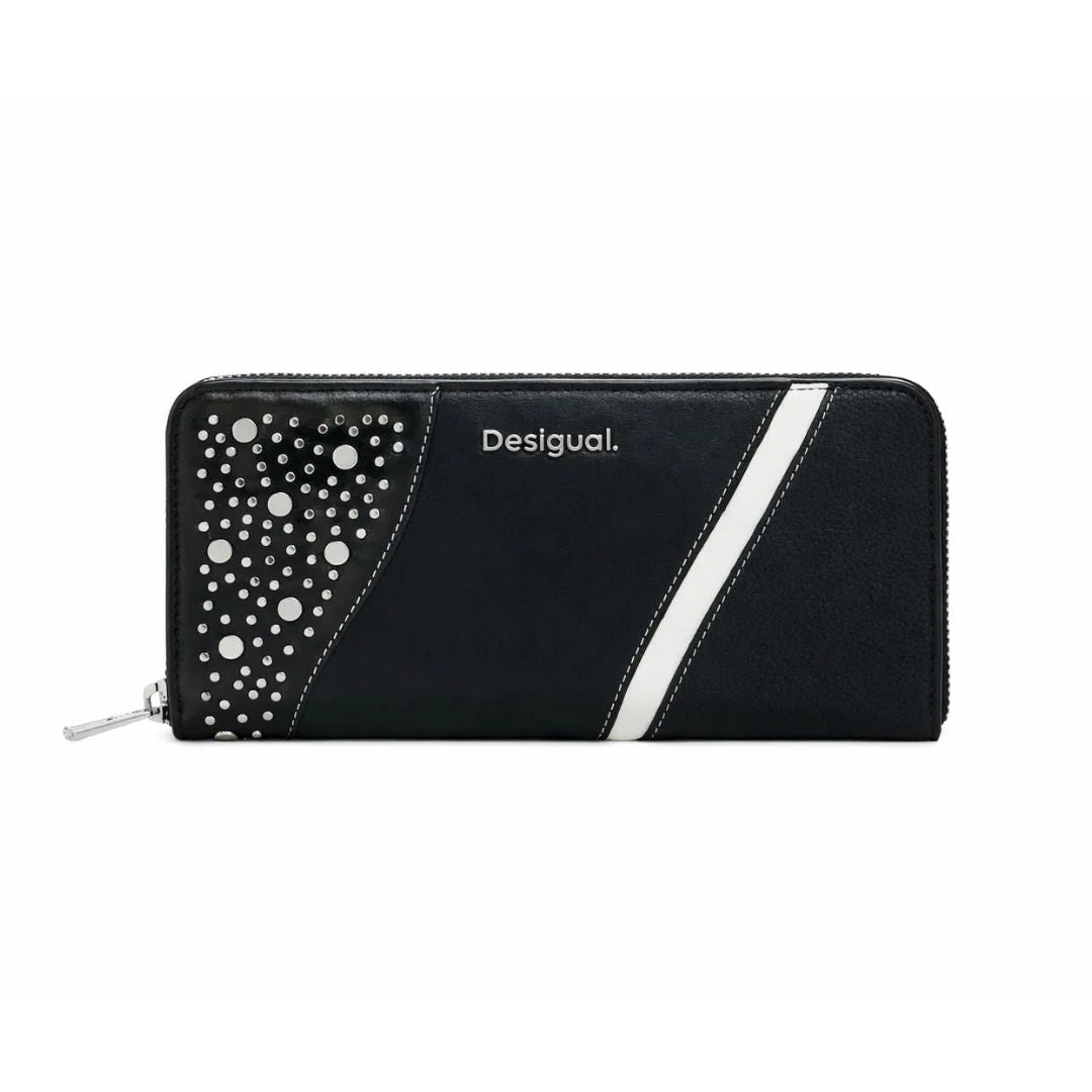 Desigual Medium studded Wallet Women - BLK - Black