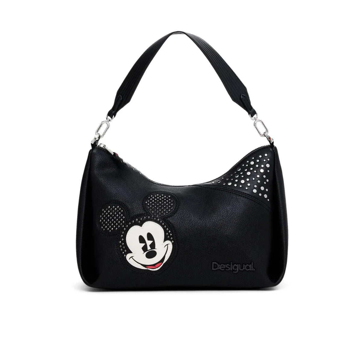 Desigual Mickey and polka dot Shoulder Bag Women - BLK - Black