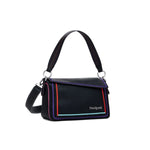 Desigual Multilineal with zipper handbag Women - BLK - Black