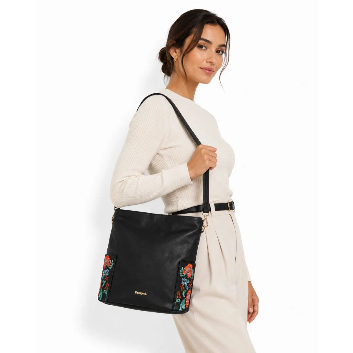 Desigual Odyssey Shoulder Bag Women - BLK - Black