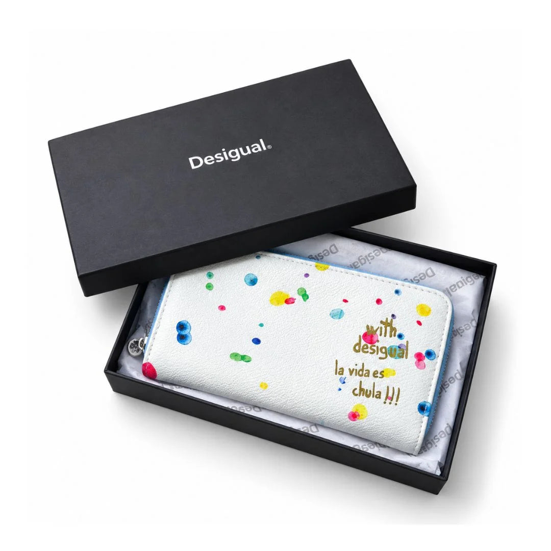 Desigual painting portfolio Wallet Women - WHT - White