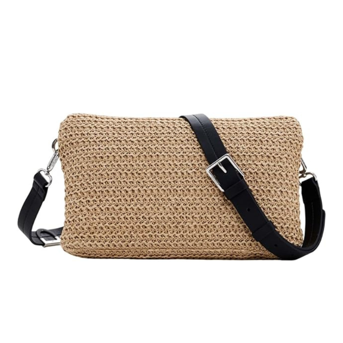 Desigual Raffia Shoulder Bag Women - BEG - Beige