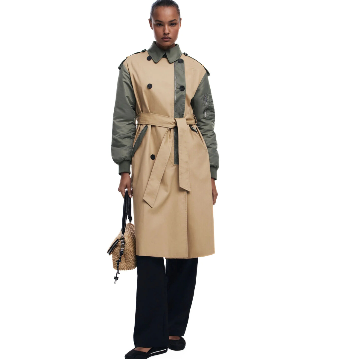 Desigual Raffia Shoulder Bag Women - BEG - Beige