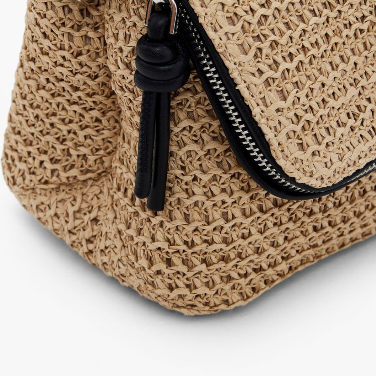 Desigual Raffia Shoulder Bag Women - BEG - Beige