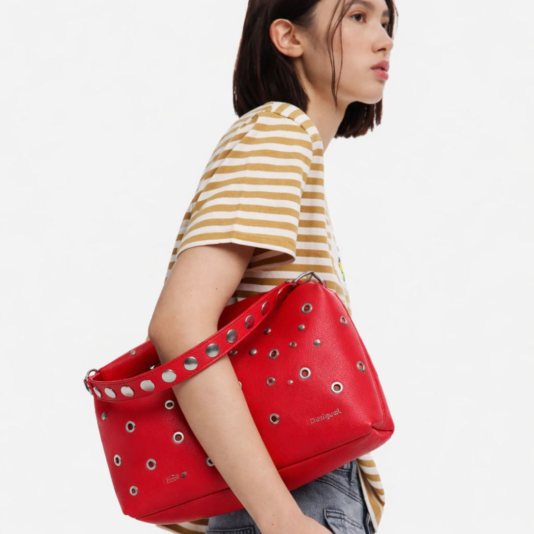 Desigual Rebel Bergamo Shoulder Bag Women - RED - Red