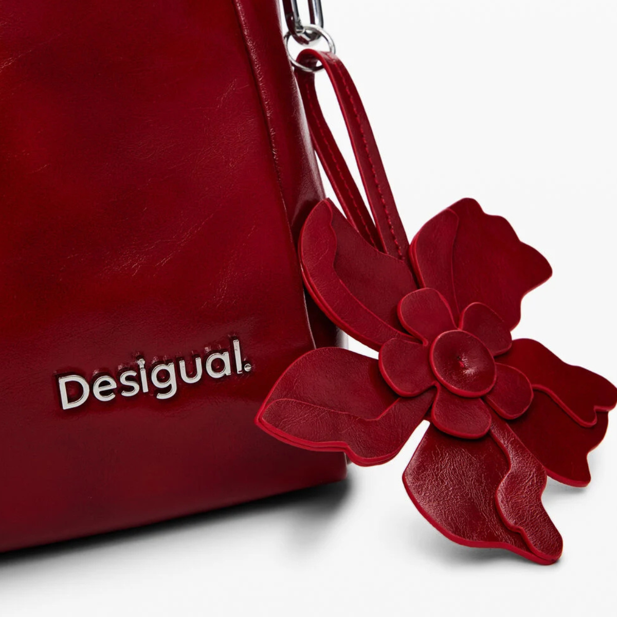 Desigual Reprise Red Valentine Loverty Shoulder Bag Carmine-RAD - Red