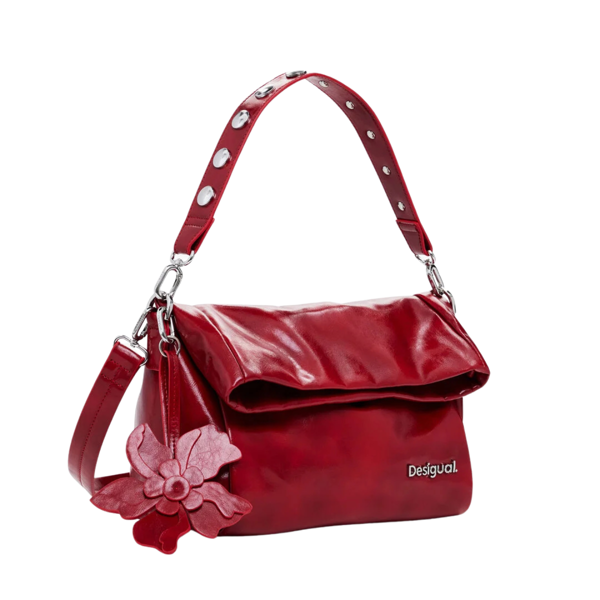 Desigual Reprise Red Valentine Loverty Shoulder Bag Carmine-RAD - Red