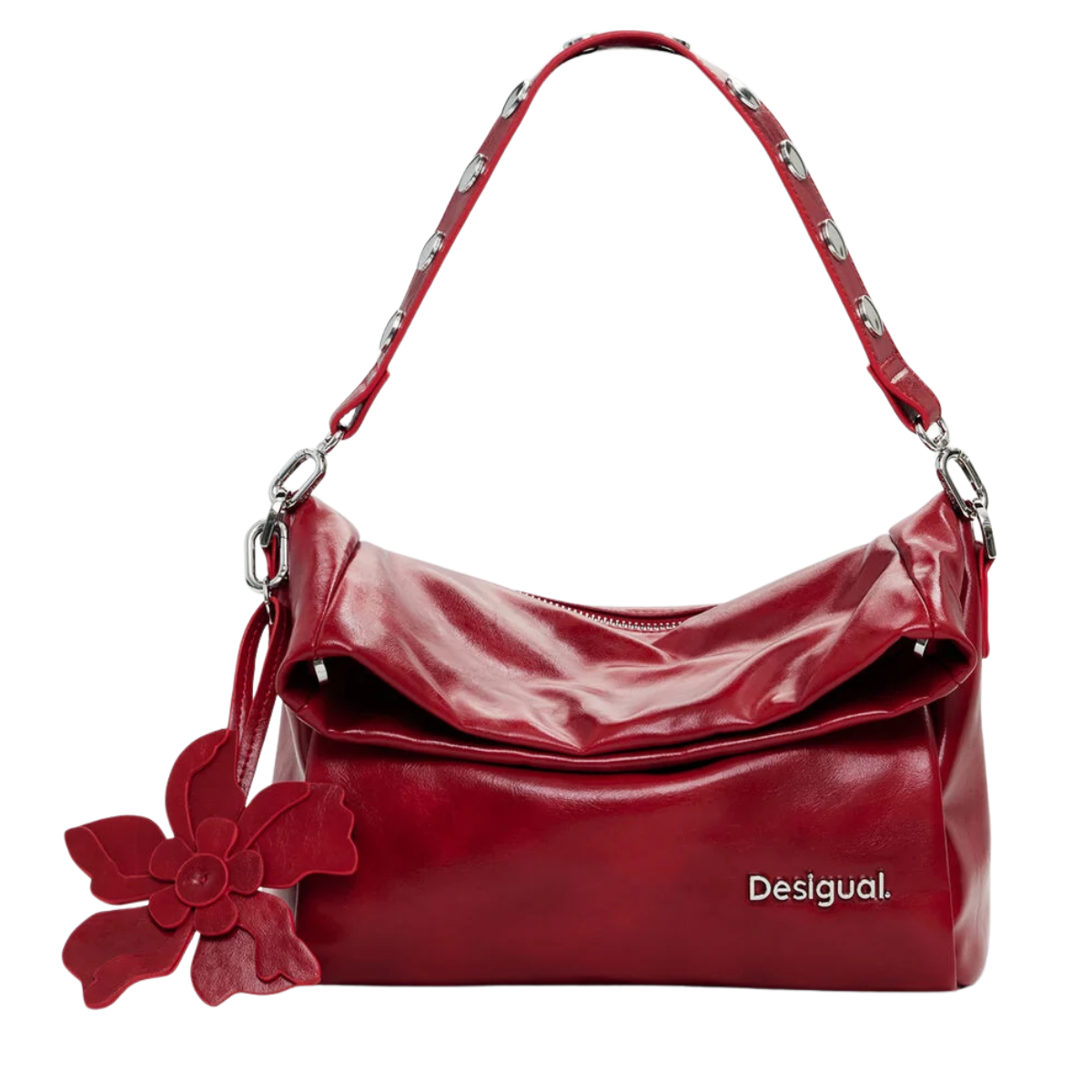 Desigual Reprise Red Valentine Loverty Shoulder Bag Carmine-RAD - Red